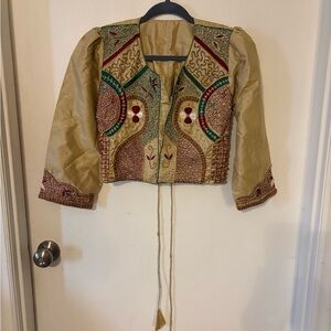 Embroidered Gold Women's Jacket